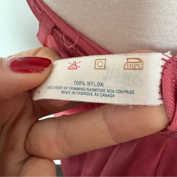 Vintage rose blush Elegant Pink Lace Trim Slip Dress 34 fairy coquette dreamy - Picture 7 of 7